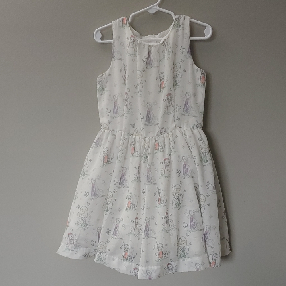 Bnwot Disney Animators 5/6 Dress White Frilly Princesses